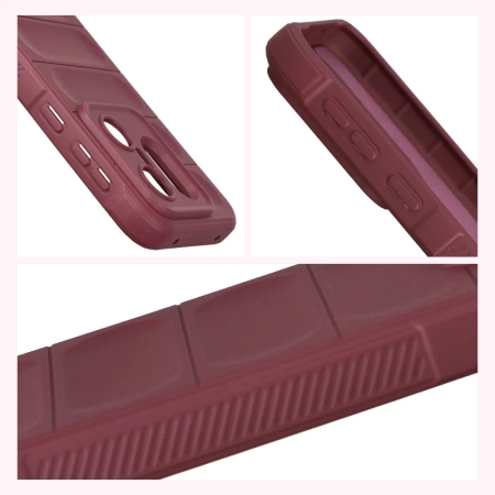 Pancerne etui Bizon Case Tur do Vivo X200 FE, burgundowe