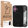 Silikonowe etui z pierścieniem magnetycznym Bizon Soft Case Magnetic do iPhone 16, czarne