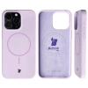 Silikonowe etui z pierścieniem magnetycznym Bizon Soft Case Magnetic do iPhone 15 Pro Max, jasnofioletowe