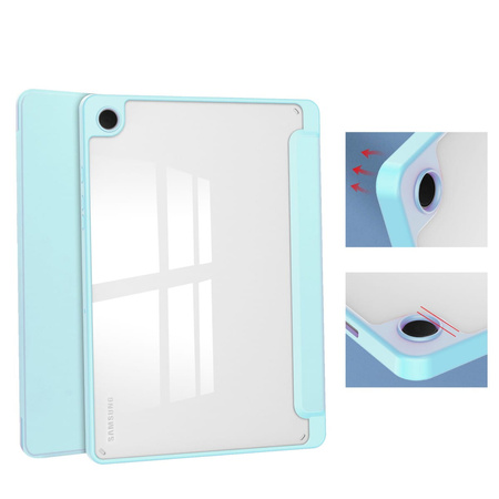 Etui Bizon Case Tab Clear Matt do Galaxy Tab A9 Plus, błękitne