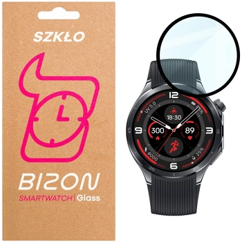 Szkło hybrydowe Bizon Glass Watch Edge Hybrid dla OnePlus Watch 3, czarne