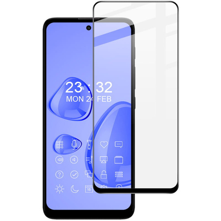 Szkło hartowane Bizon Glass Edge - 2 sztuki + ochrona na obiektyw, Motorola Moto E32 / E32s