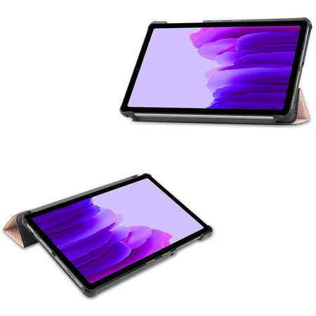 Etui Bizon Case Tab Croc do Galaxy Tab A7 Lite, różowozłote