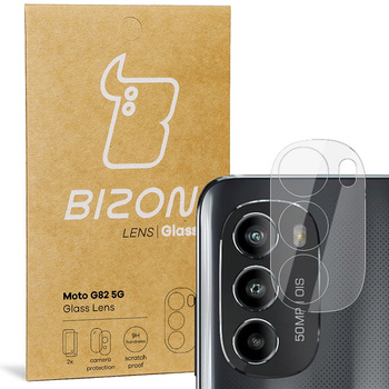 Szkło na aparat Bizon Glass Lens dla Moto G82, 2 sztuki