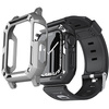 Etui z paskiem Bizon Strap + Case Watch Armor do Apple Watch 40 / 41mm, srebrne