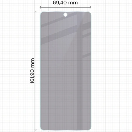 Prywatyzujące szkło hybrydowe Bizon Glass Mule Shadow do Infinix Hot 40 Pro, matowe