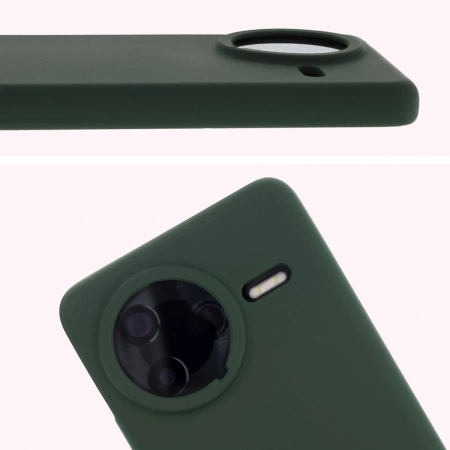 Silikonowe etui Bizon Soft Case do Xiaomi POCO F7 Ultra, ciemnozielone