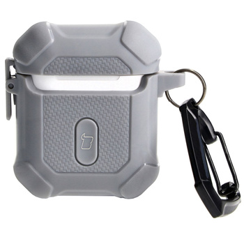 Etui Bizon Case Headphone Armor do Apple Airpods 1/2, szare