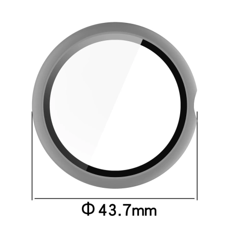 Etui ze szkłem do zegarka Bizon Case+Glass Watch do Google Pixel Watch 4 41 mm, matowe szare