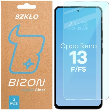 Szkło hartowane Bizon Glass Clear Duo do Oppo Reno 13 F / FS, 2 sztuki