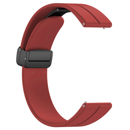 Silikonowy pasek Bizon Strap Watch Silicone L do Quick Release 22 mm, burgundowy
