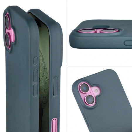 Etui z recyklingu Bizon Case ReLeaf do iPhone 16, ciemnoniebieskie
