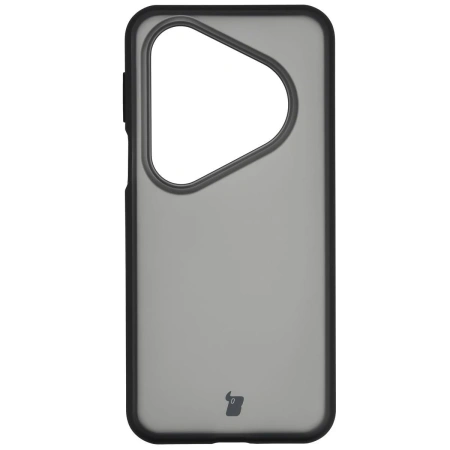 Etui Bizon Case Angelo do Huawei Pura 80 Ultra, przydymione z czarną ramką