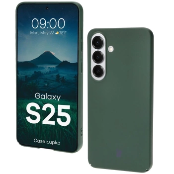 Etui Bizon Case Łupka do Galaxy S25, zielone