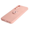 Etui Bizon Case Silicone Ring Sq do Galaxy A24, jasnoróżowe