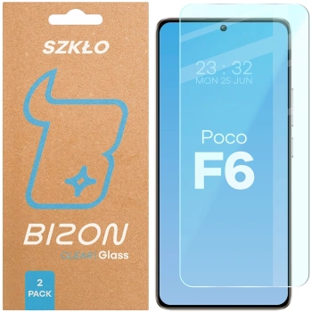 Szkło hartowane Bizon Glass Clear Duo do Xiaomi POCO F6, 2 sztuki