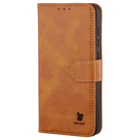 Etui z klapką Bizon Case Pocket do Vivo X300, brązowe