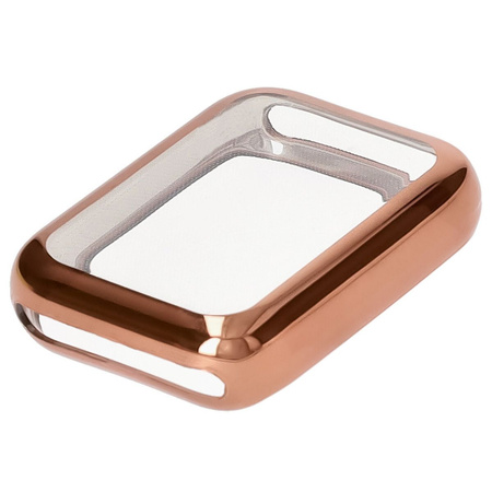 Etui z osłoną ekranu Bizon Case Watch Felipe do Xiaomi Mi Smart Band 9 Pro, różowozłote