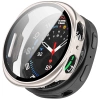 Etui ze szkłem do zegarka Bizon Case+Glass Watch do Samsung Galaxy Watch 8 40 mm, szampańskie