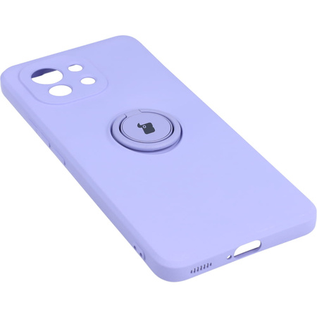 Etui Bizon Case Silicone Ring do Xiaomi Mi 11, fioletowe