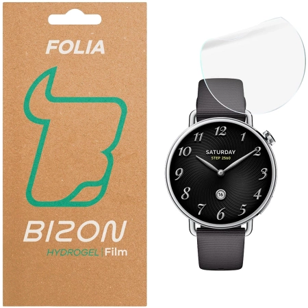 Folia hydrożelowa na ekran Bizon Glass Watch Hydrogel do Xiaomi Watch S4 41 mm, 1 sztuka