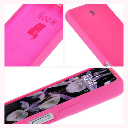 Silikonowe etui Bizon Soft Case do Motorola Moto G04, neonowo-różowe
