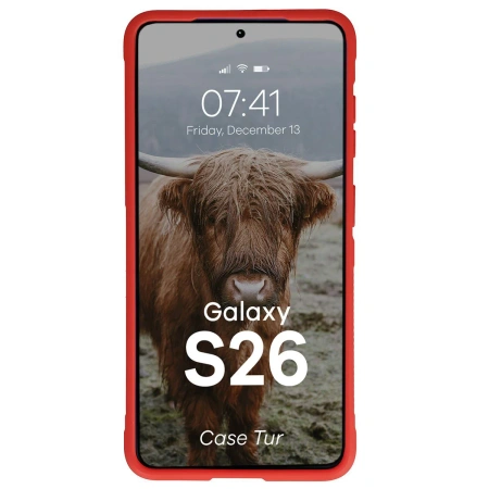 Pancerne etui Bizon Case Tur do Galaxy S26, czerwone