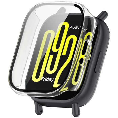 Etui ze szkłem do zegarka Bizon Case+Glass Watch do Xiaomi Redmi Watch 5 Lite, przeźroczyste