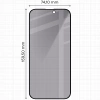 Prywatyzujące szkło hartowane Bizon Glass Edge Shadow Duo do iPhone 16 Pro Max, przyciemniane z czarną ramką, 2 sztuki