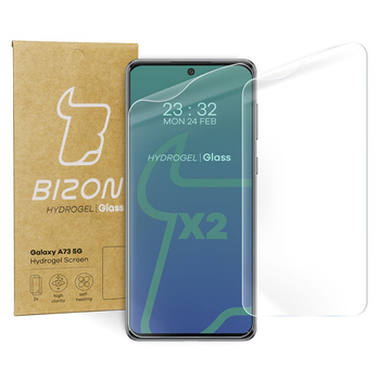 Folia hydrożelowa na ekran Bizon Glass Hydrogel, Galaxy A73 5G, 2 sztuki