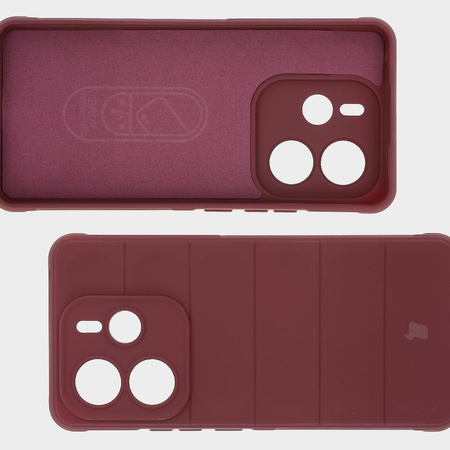 Pancerne etui Bizon Case Tur do Xiaomi Redmi Note 14 5G, burgundowe
