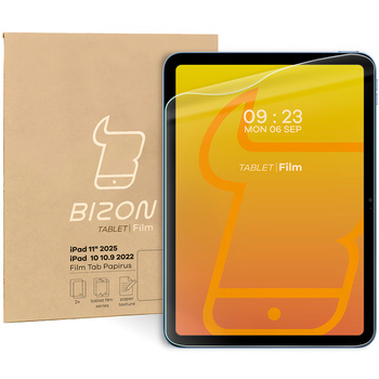 Folia imitująca papier Bizon Film Tab Papirus Duo do  iPad 11 / 10 gen. 2025 / 2022, 2 sztuki