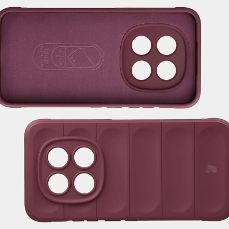 Pancerne etui Bizon Case Tur do Xiaomi Redmi Note 15 Pro 5G, burgundowe