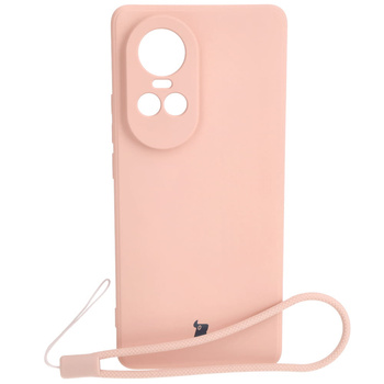 Etui Bizon Case Silicone Sq do Oppo Reno 10 Pro 5G, jasnoróżowe