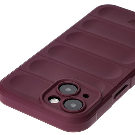 Pancerne etui Bizon Case Tur do iPhone 15, burgundowe