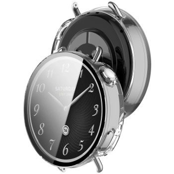 Etui ze szkłem do zegarka Bizon Case+Glass Watch do Xiaomi Watch S4 41 mm, przeźroczyste