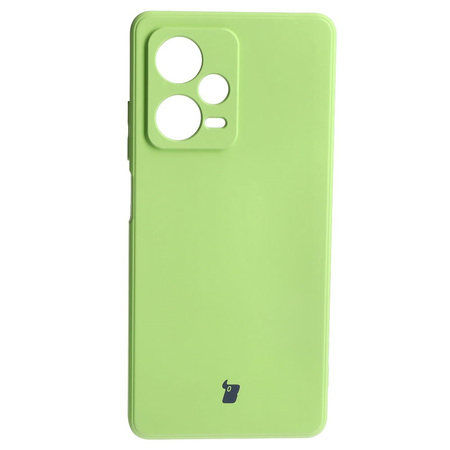 Etui Bizon Case Silicone Sq do Xiaomi Redmi Note 12 Pro Plus 5G, jasnozielone