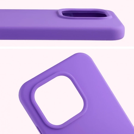 Silikonowe etui Bizon Soft Case do Xiaomi 15T, fioletowe