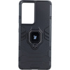 Etui Bizon Case Armor Ring do Galaxy S21 Ultra, czarne