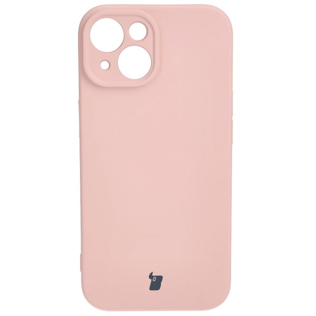Etui Bizon Case Silicone do iPhone 15, jasnoróżowe