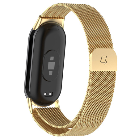 Pasek Bizon Strap Watch Chain do Xiaomi Mi Smart Band 8, złoty