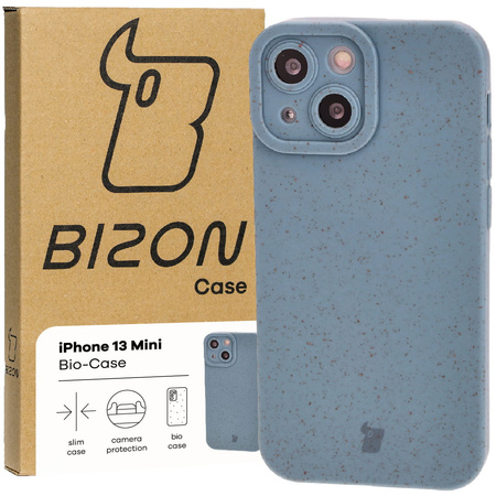 Ekologiczne etui Bizon Bio-Case do iPhone 13 Mini, niebieskie