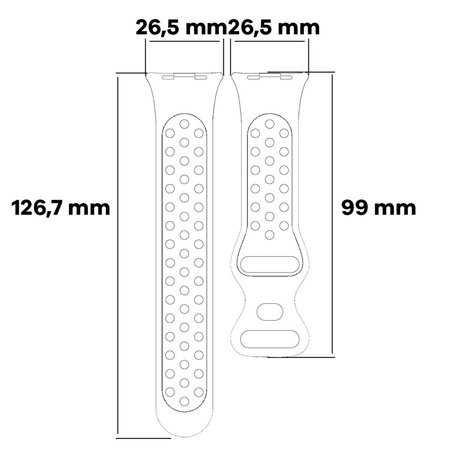 Pasek Bizon Strap Watch Octo do Xiaomi Redmi Watch 5/4 / Smart Band 9/8 Pro, czarno-niebieski