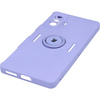Etui Bizon Case Silicone Ring do Xiaomi Poco F4 GT, jasnofioletowe