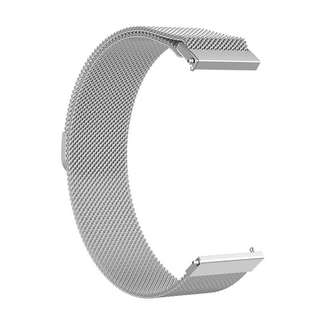Pasek ze stali nierdzewnej do smartwatcha, Bizon Strap Watch Chain, Quick Release 22 mm, srebrny