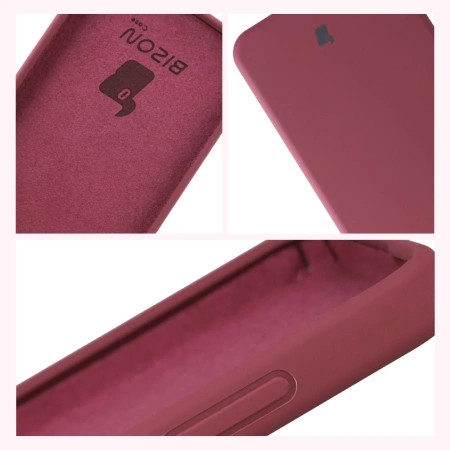 Silikonowe etui Bizon Soft Case do Galaxy S25 FE, ciemnofioletowe
