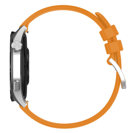 Pasek silikonowy do smartwatcha, Bizon Strap Watch Silicone Pro T, Quick Release 18 mm, pomarańczowy