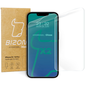 Folia hydrożelowa na ekran Bizon Glass Hydrogel Front Duo do iPhone 13 / 13 Pro, 2 sztuki