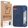Silikonowe etui z pierścieniem magnetycznym Bizon Soft Case Magnetic do iPhone 16, granatowe