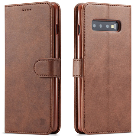 Etui Bizon Case Wallet do Galaxy S10e, brązowe